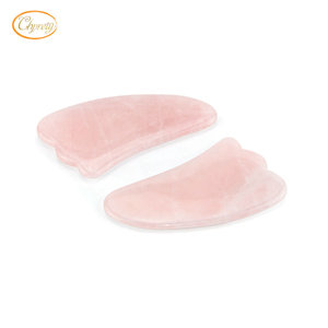 Trend China gutes Großhandel-Rosenquarz-Stein-Jade-Roller Gua Sha-Set für Gesicht Nacken Auge Fuß und Körper-Massagegerät - Product Image 4