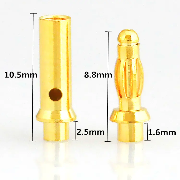 PCB mount electrical bullet plug banana connector 2mm