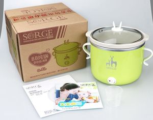 <span class=keywords><strong>Olla</strong></span> de Cocción Lenta Eléctrica Verde para Niños, Temporizador, Capacidad de 1L, Recipiente Interior de Cerámica, Calentamiento Tridimensional, Pequeña <span class=keywords><strong>Olla</strong></span> de Cocina Doméstica - Product Image 6