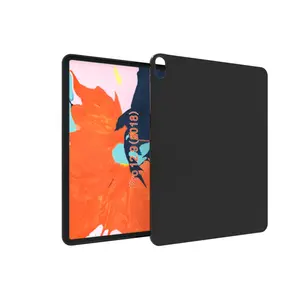 모조리 ipad 프로 11 인치 스킨-블랙 매트 스키드 증거 소프트 TPU 투명 실리콘 케이스 커버 iPad Pro 12.9 "(2018 릴리스)