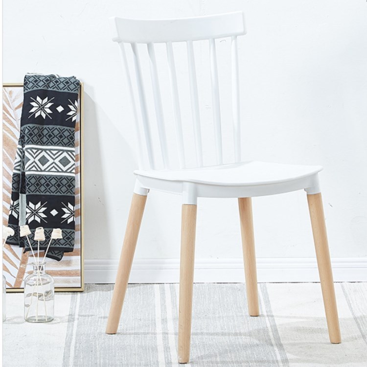 White wooden deck chair