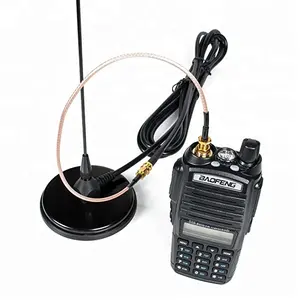 Hi-q Iki Yönlü Telsiz VHF UHF SMA Manyetik Mobil Anten UT-108UV CB Radyo Walkie Talkie UV-5R UV-B5 UV-B6 GT-3