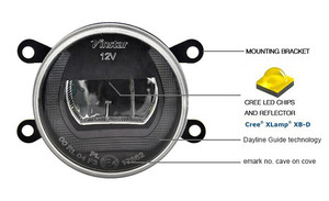 Fábrica al por mayor 12 v después de mercado Cre e <span class=keywords><strong>super</strong></span> brillante Universal drl LED luz de niebla - Product Image 4