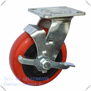 4 pulgadas barato ruedas, 100mm rueda con placa, teflón rueda giratoria fabricante Guangzhou - Product Image 1