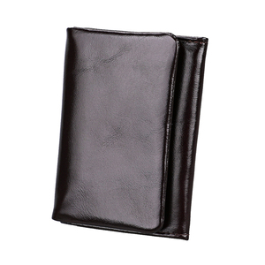 Portafoglio Corto in Vera <span class=keywords><strong>Pelle</strong></span> per <span class=keywords><strong>Donna</strong></span> COWHERD con Logo Personalizzato, Protezione RFID, Fodera in Poliestere e Chiusura a Scatto, Idea Regalo - Product Image 1