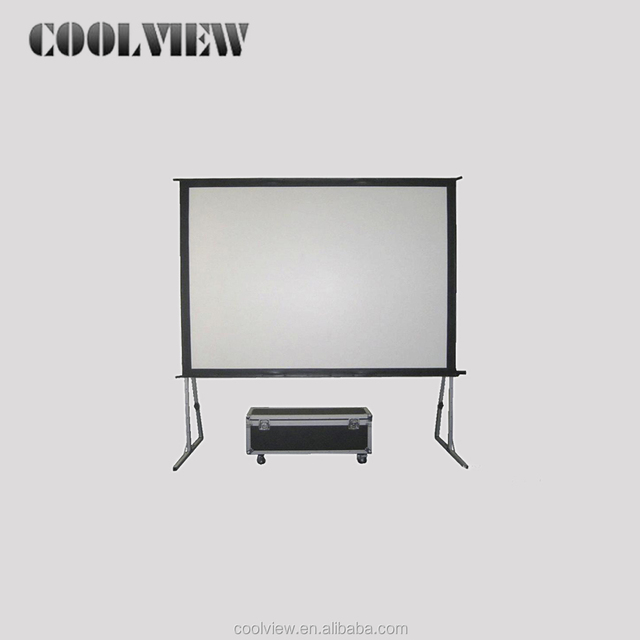 Fast Folding 55kg Flight case Projector Screen Portable Floor Pull up Screen With Dress Kit Drape