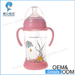 Adoptar molde de $ number colores con base de silicona en la parte inferior de alta vidrio borosilicato biberón del bebé - Product Image 4