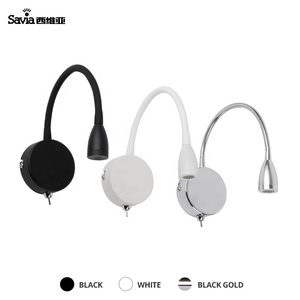 Lampada <span class=keywords><strong>da</strong></span> <span class=keywords><strong>Lettura</strong></span> a LED 3W con Collo d'Oca Flessibile e Regolabile, Applique Moderna <span class=keywords><strong>da</strong></span> Parete per Camera <span class=keywords><strong>da</strong></span> <span class=keywords><strong>Letto</strong></span>, Testiera e Hotel - Product Image 3