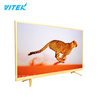 Téléviseur à écran plat pas cher VTEK 32 40 50 55 pouces, vente en gros de téléviseurs intelligents LED Android 32 pouces, téléviseur LED Android intelligent couleur or OEM