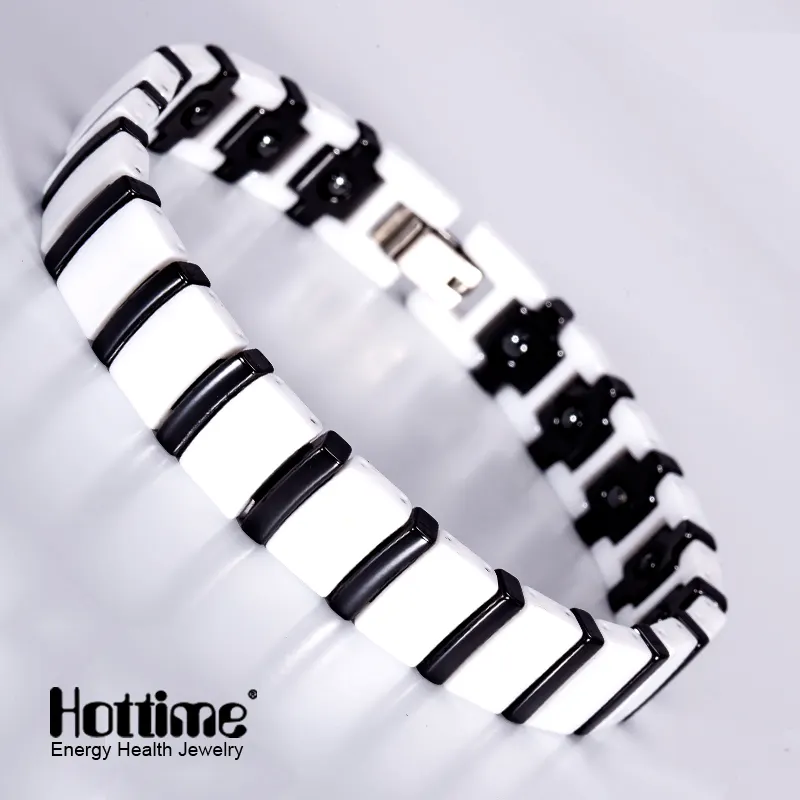 Removable Link Strap Ceramic Bracelet With Hematite For Buckle Clasp Jewelry