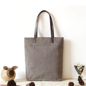 2019 encantador equipaje de yute Lino arpillera Bolso Tote de playa con mango de cuero - Product Image 3