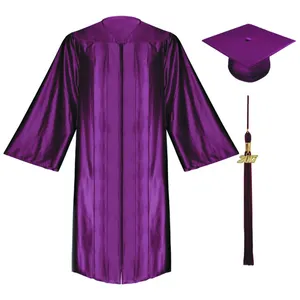 Hot Sale School Uniform Maroon Graduation Cap And Gown Stole