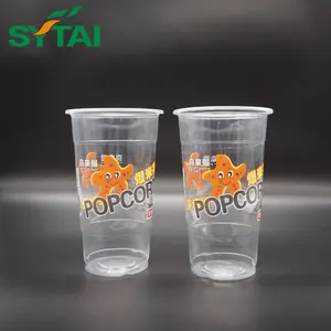 Cup with Lid Beverage Use PP/PET Plastic Custom LOGO Printing Customized Logo Acceptable PET Clear Drink Waterproof ISO 9001