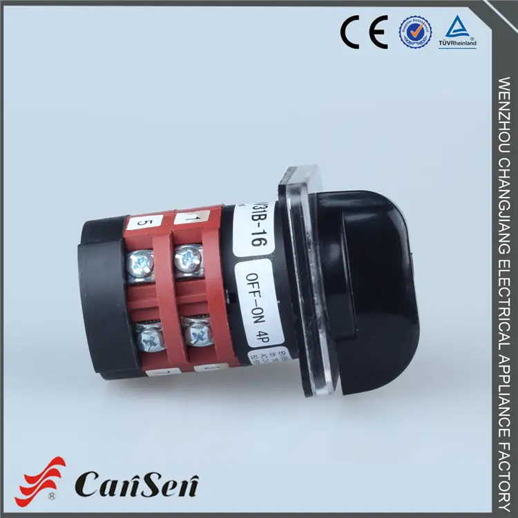 Cansen switch LW31B-16 OFF-ON 4Pole rotary cam switch control switchgear motor change the main circuit and the auxiliary circuit