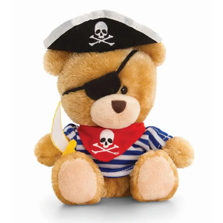 Custom stuffed animal toys pirate teddy bear wholesale mini teddy bear