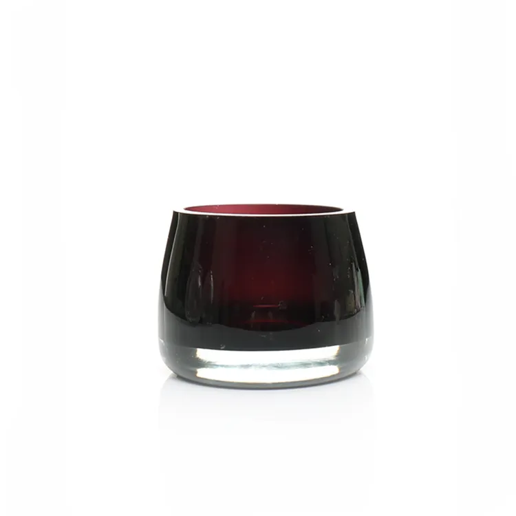 New Design Black Glass Candle Jar Thick Bottom Wholesale