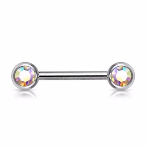 Doule Gemme Capezzolo Acciaio inox 316L <span class=keywords><strong>Piercing</strong></span> - Product Image 4