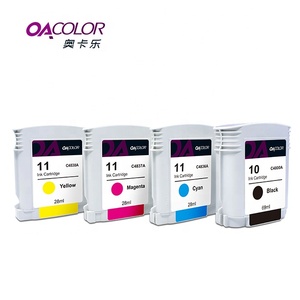 OACOLOR ตลับหมึกสำหรับ HP11ตลับหมึกสำหรับ HP Designjet100 500สำหรับ Business Inkjet 1000 K850เครื่องพิมพ์