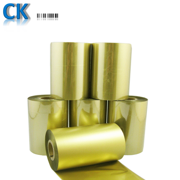 Высококачественная матовая Золотая Термотрансферная Резиновая лента CK36 для печати этикеток ПЭТ