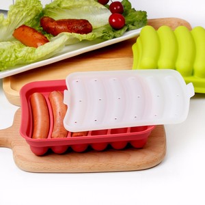 Tự làm xúc xích làm khuôn <span class=keywords><strong>Silicone</strong></span> Burger Hot Dog <span class=keywords><strong>Maker</strong></span> khuôn với 6 khoang patty các nhà sản xuất - Product Image 6