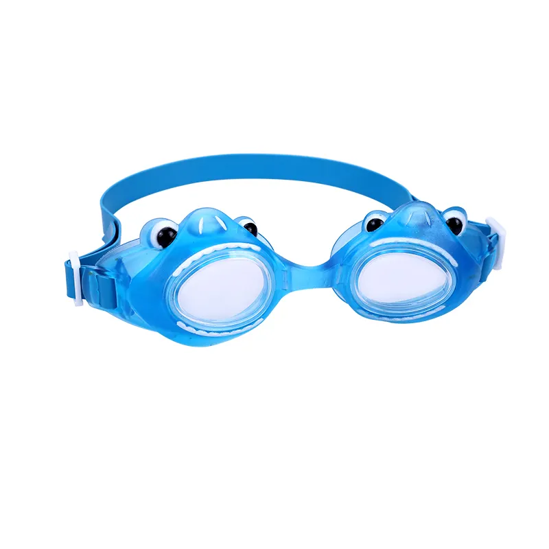 หนุ่มนักว่ายน้ำการ์ตูนแว่นตาว่ายน้ำยางรัดแว่นตาว่ายน้ำสำหรับเด็ก