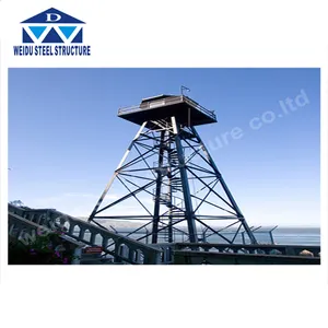 برج المراقبة والأمن AR500 /Q355 برج مراقبة منصة مراقبة هيكل فولاذي برج سياحي