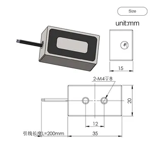 Wholesale 12v 24v Dc Mini Rectangle Electric Magnet Square Shape 6Kg 8Kg 10Kg Micro Electromagnet