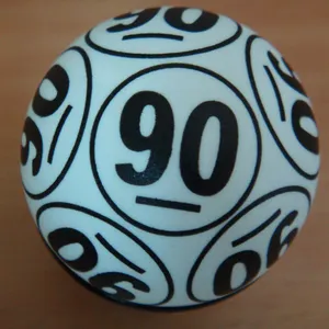 (Número 1-90) de alta calidad de 38mm Bola de bingo lotería Bola de juego de pelota