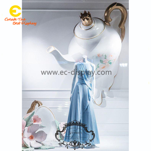 Escultura de tetera gigante personalizada tienda de exhibición visual merchandising accesorios decorativos para tazas - Product Image 2