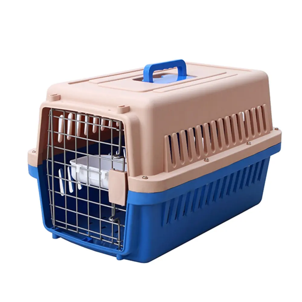 Top-di Carico Portatile Compagnia Aerea Approvato Outdoor Cane di Plastica Auto di Viaggio Cassa/A Buon Mercato Pet Vettore di Trasporto Dell'animale Domestico del Gatto Gabbia per la Vendita