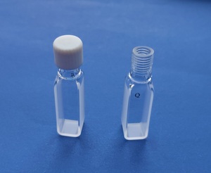Cubeta de Cuarzo de 2mm 5mm 10mm con Trayectoria de Luz de 2 o 4 Lados Ópticos y Tapa de Rosca de PTFE - Product Image 2
