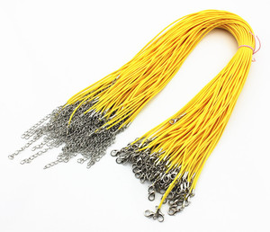 DIY colorido barato cera algodón cordón collar cadena broche de langosta cuerda encerado cuero cordón colgante cordones collar - Product Image 3