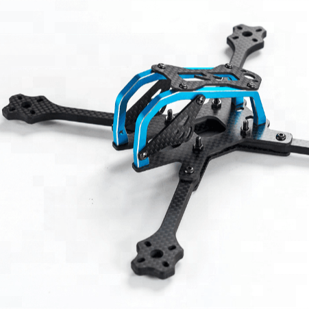 Комплект рамок из углеродного волокна Ready to sky, 215 мм, 4 мм, arm 3K, для гоночного дрона с молнией, голубые алюминиевые детали для FPV Cross
