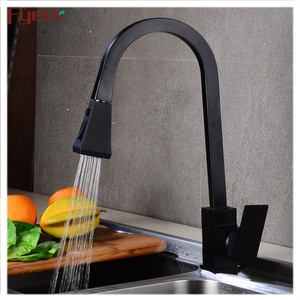 Fyeer Новый Кухонный Смеситель черный с вытяжным распылителем - Product Image 4