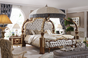 Italiaans/Frans Rococo Luxe Slaapkamer Meubilair, Dubai Luxe Slaapkamer Meubilair Set - Product Image 3