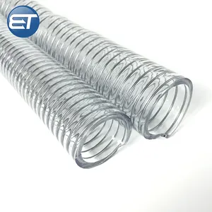水晶柔性 pvc 钢丝软管非可折叠软管管道塑料管