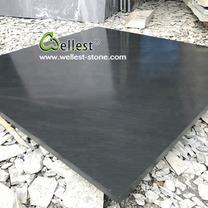 Honed Black Slate Fireplace <strong>Hearth</strong> <strong>Slabs</strong> for Stove - Product Image 5