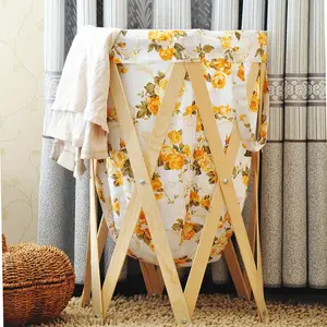 ผ้าสีเทาคุณภาพสูงทอตะกร้าซักผ้าพับได้ชนิดสนสไตล์ศิลปะพื้นบ้านผ้าตะกร้าซักผ้า - Product Image 1