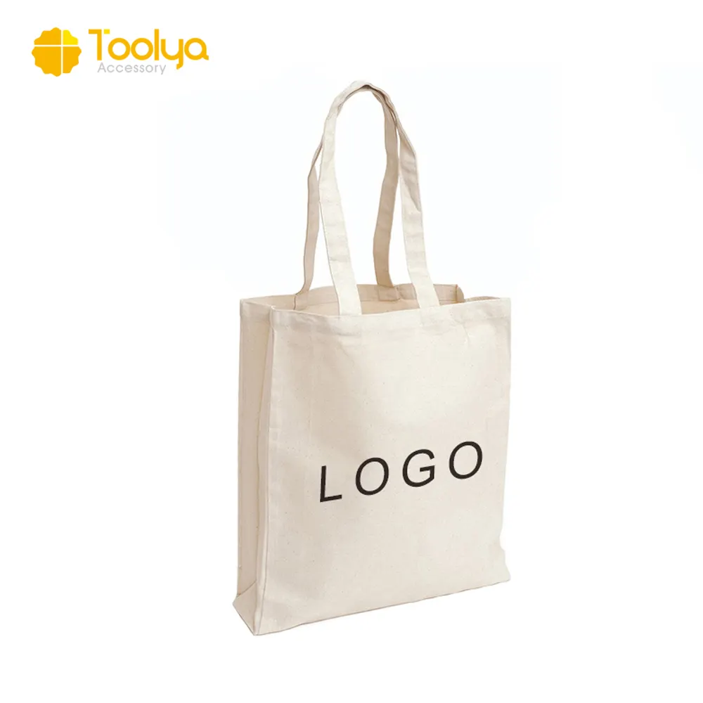 Promotional Custom Logo Printed Organic Calico Cotton Canvas Tote Bag