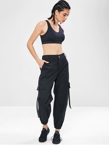 <span class=keywords><strong>Pantaloni</strong></span> <span class=keywords><strong>Cargo</strong></span> con cerniera e tasche larghe all'ingrosso da <span class=keywords><strong>donna</strong></span> <span class=keywords><strong>pantaloni</strong></span> affusolati intrecciati <span class=keywords><strong>pantaloni</strong></span> a matita neri a <span class=keywords><strong>vita</strong></span> <span class=keywords><strong>alta</strong></span> Casual - Product Image 5