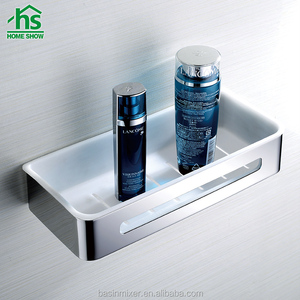 Esquina baño <span class=keywords><strong>blanco</strong></span> 2 Nivel de acero inoxidable baño cesta estante - Product Image 4