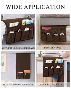 Organisateur pour accoudoir de canapé, caddie de fauteuil de canapé à 6 poches pour <span class=keywords><strong>Magazine</strong></span>, livres, télécommande de télévision, téléphone portable, meilleure vente - Product Image 5