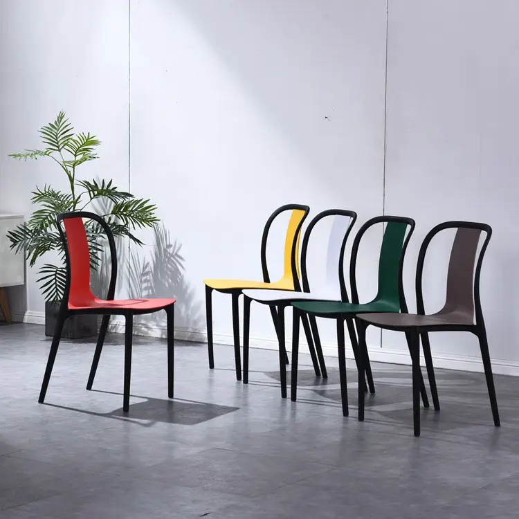 Ресторанный Штабелируемый Металлический ножной пластиковый обеденный стул