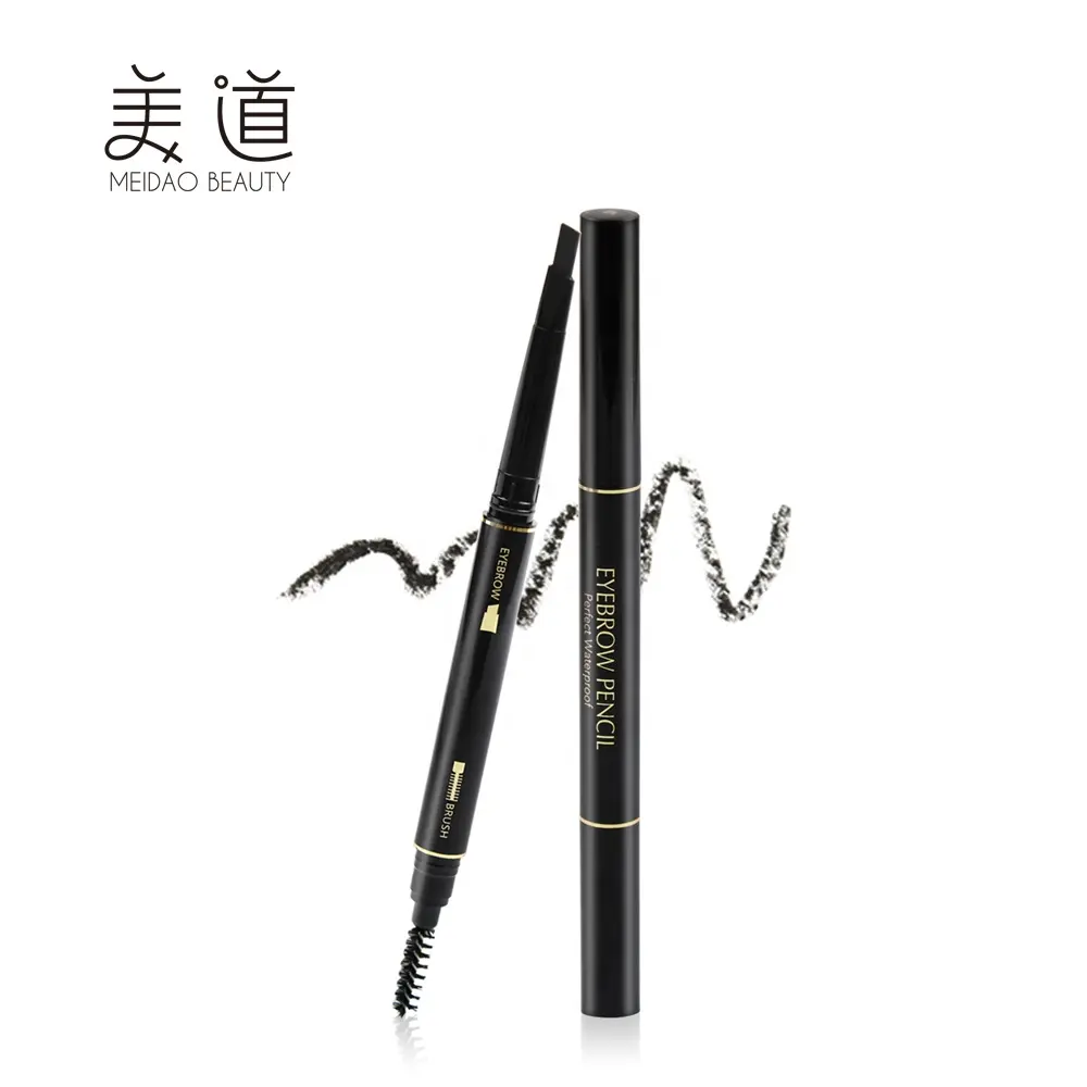 Make-up wasserdicht 2 in1 Korea schwarz Augenbrauen stift mit Schraube Kamm