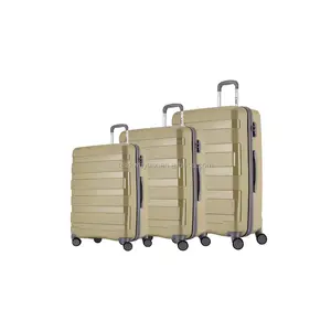 จีนกระเป๋าโรงงาน3ชิ้น PP Spinner ล้อ Super Light กรณีเมืองแนวโน้ม Travel Trolley