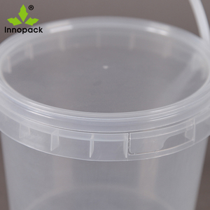 Cubo de plástico transparente, redondo, 1L, hermético, con tapa - Product Image 4