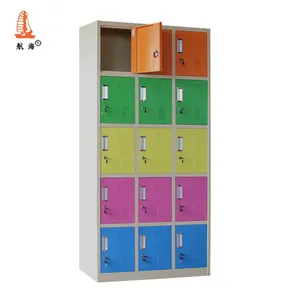 الملونة الصلب أثاث تخزين مقصورة صغيرة CKD هيكل 15 باب استخدام الطالب يتوهم خزانة المدرسة