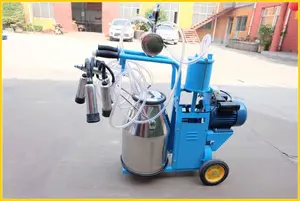 piston type milk trolley for cow with single barral