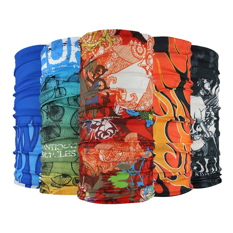 Gepersonaliseerde Microfiber Multifunctionele Naadloze Buisvormige Buis Faceshield Bandana