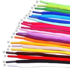 Wholesale multi colors bulk durable shoelace basketball oval laces oval shoe lace